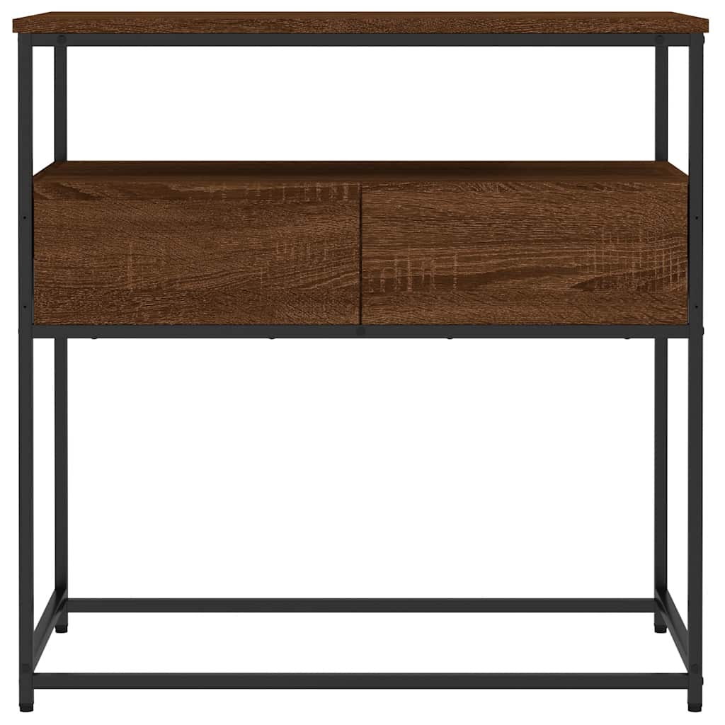 Tavolino Consolle Rovere Marrone 75x40x75cm Legno Multistrato