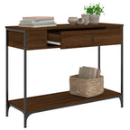 Tavolo Consolle Rovere Marrone 100x34,5x75 cm Legno Multistrato
