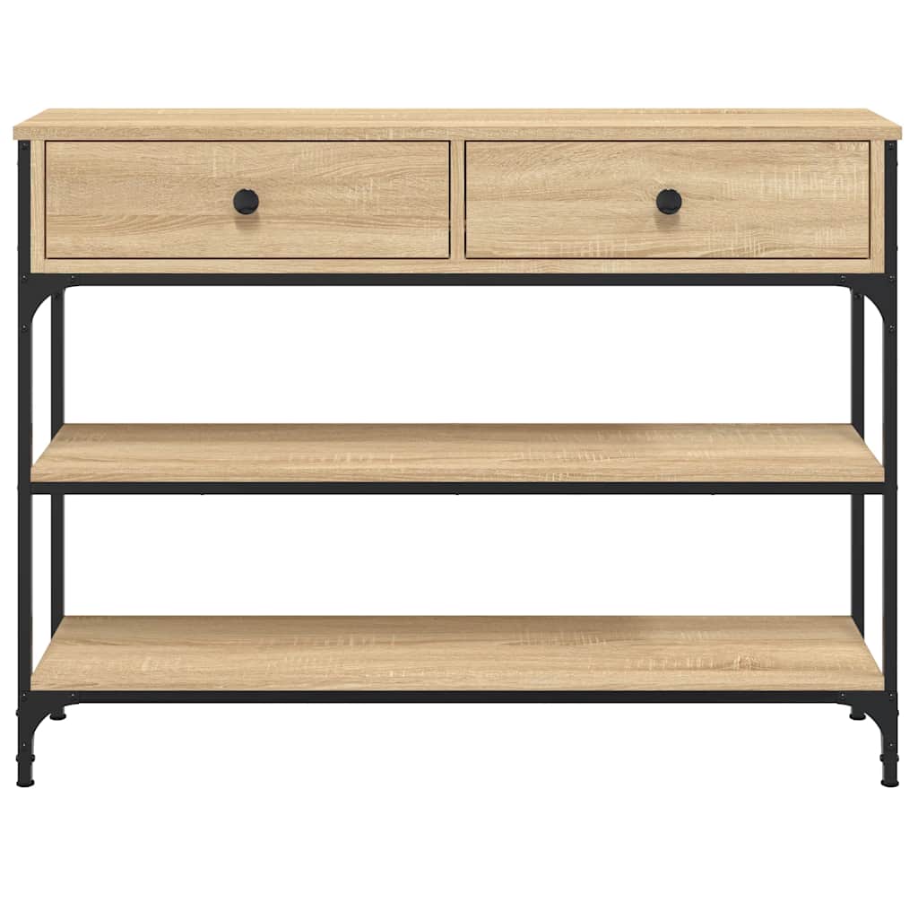 Tavolo Consolle Rovere Sonoma 100x25x75 cm in Legno Multistrato