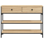 Tavolo Consolle Rovere Sonoma 100x25x75 cm in Legno Multistrato
