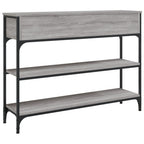 Tavolino Consolle Grigio Sonoma 100x25x75cm Legno Multistrato
