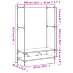 Appendiabiti con Scaffali Rovere Fumo in Legno Multistrato