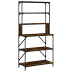 Scaffale Cucina 6 Ripiani Rovere Fumo 90x40x180cm Multistrato