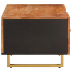 Tavolino da Salotto Marrone e Nero 100x54x40 cm Legno di Mango