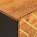 Tavolino da Salotto Marrone e Nero 100x54x40 cm Legno di Mango