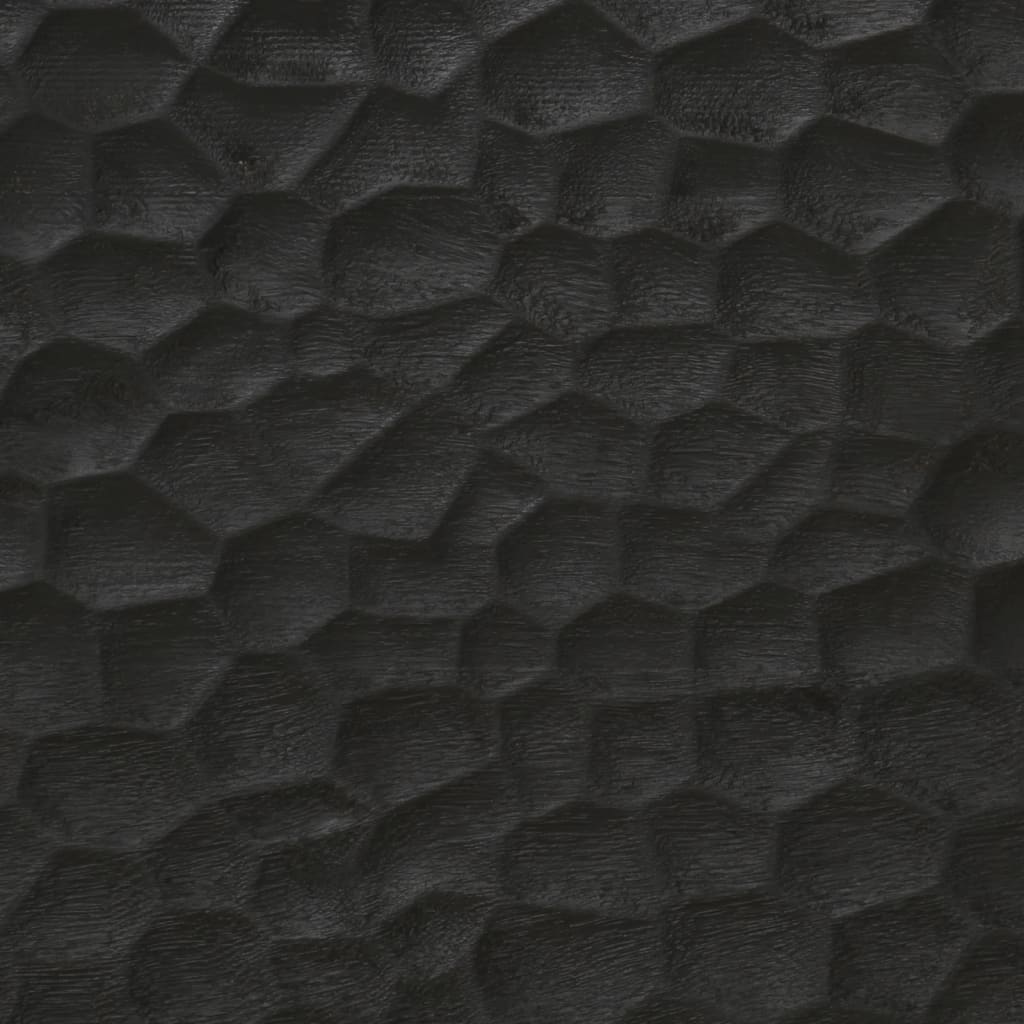 Tavolino da Salotto Nero 80x50x40 cm in Legno Massello di Mango