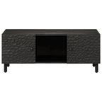 Tavolino da Salotto Nero 100x54x40cm in Legno Massello di Mango