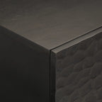 Tavolino da Salotto Nero 100x54x40cm in Legno Massello di Mango
