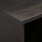 Mobile Porta TV Nero 80x31x46 cm in Legno Massello di Mango
