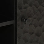 Mobile Porta TV Nero 80x31x46 cm in Legno Massello di Mango