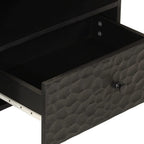 Mobile Porta TV Nero 80x33x46 cm in Legno Massello di Mango