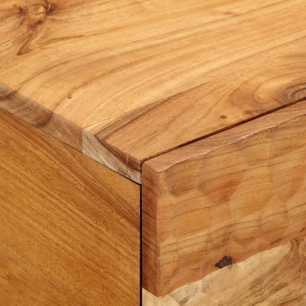 Tavolino da Salotto 80x50x40 cm Legno Massello di Acacia