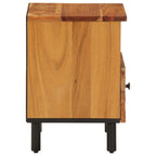Comodino 40x33x46 cm in Legno Massello di Acacia