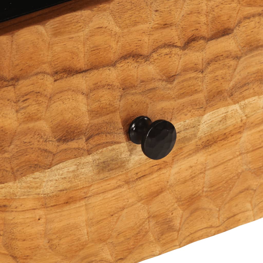 Comodino 40x33x46 cm in Legno Massello di Acacia