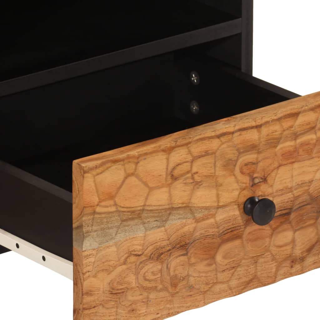 Tavolino da Salotto 80x54x40 cm in Legno Massello di Acacia