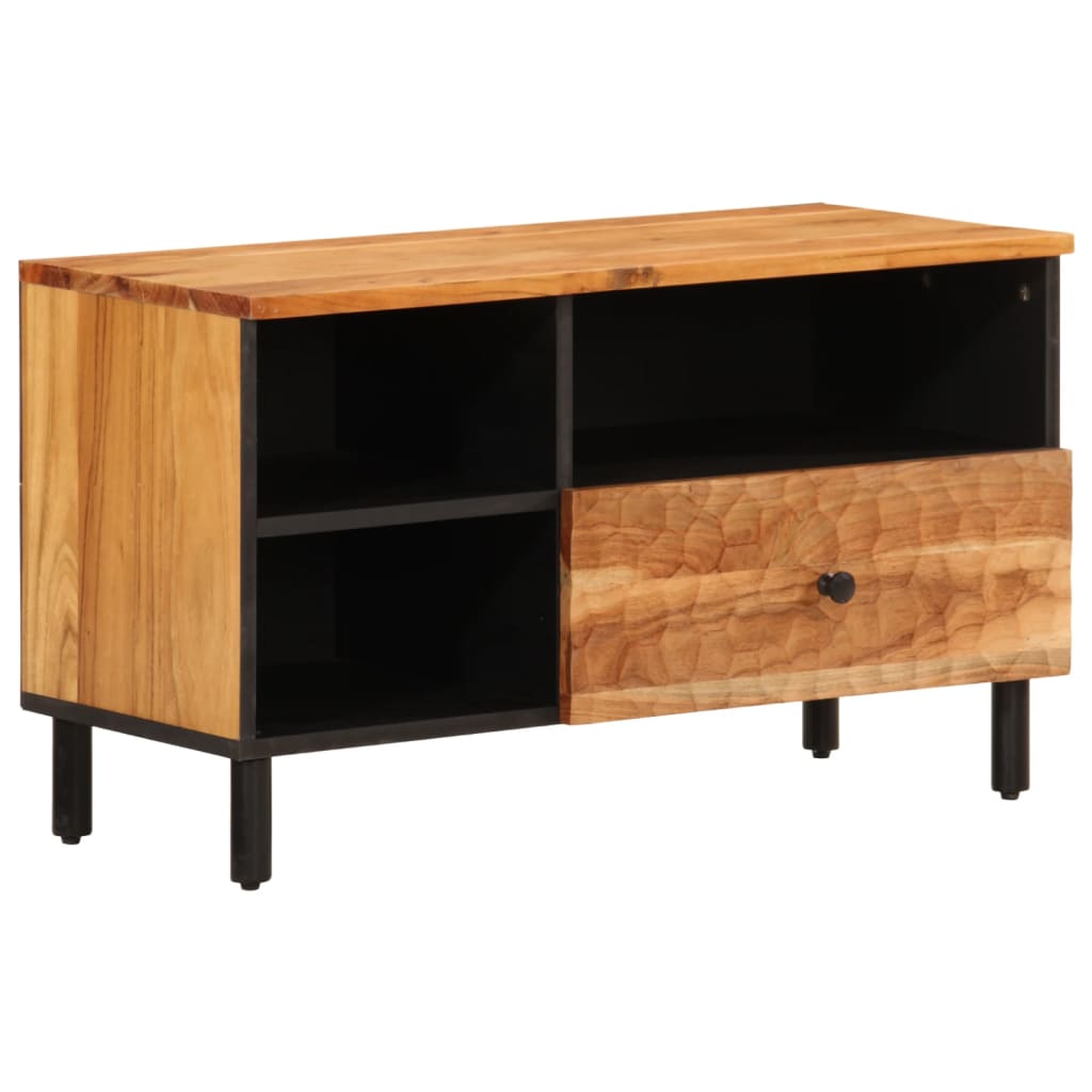 Mobile Porta TV 80x33x46 cm in Legno Massello di Acacia