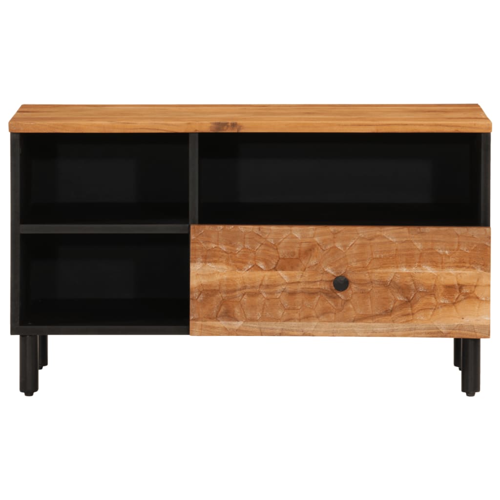 Mobile Porta TV 80x33x46 cm in Legno Massello di Acacia