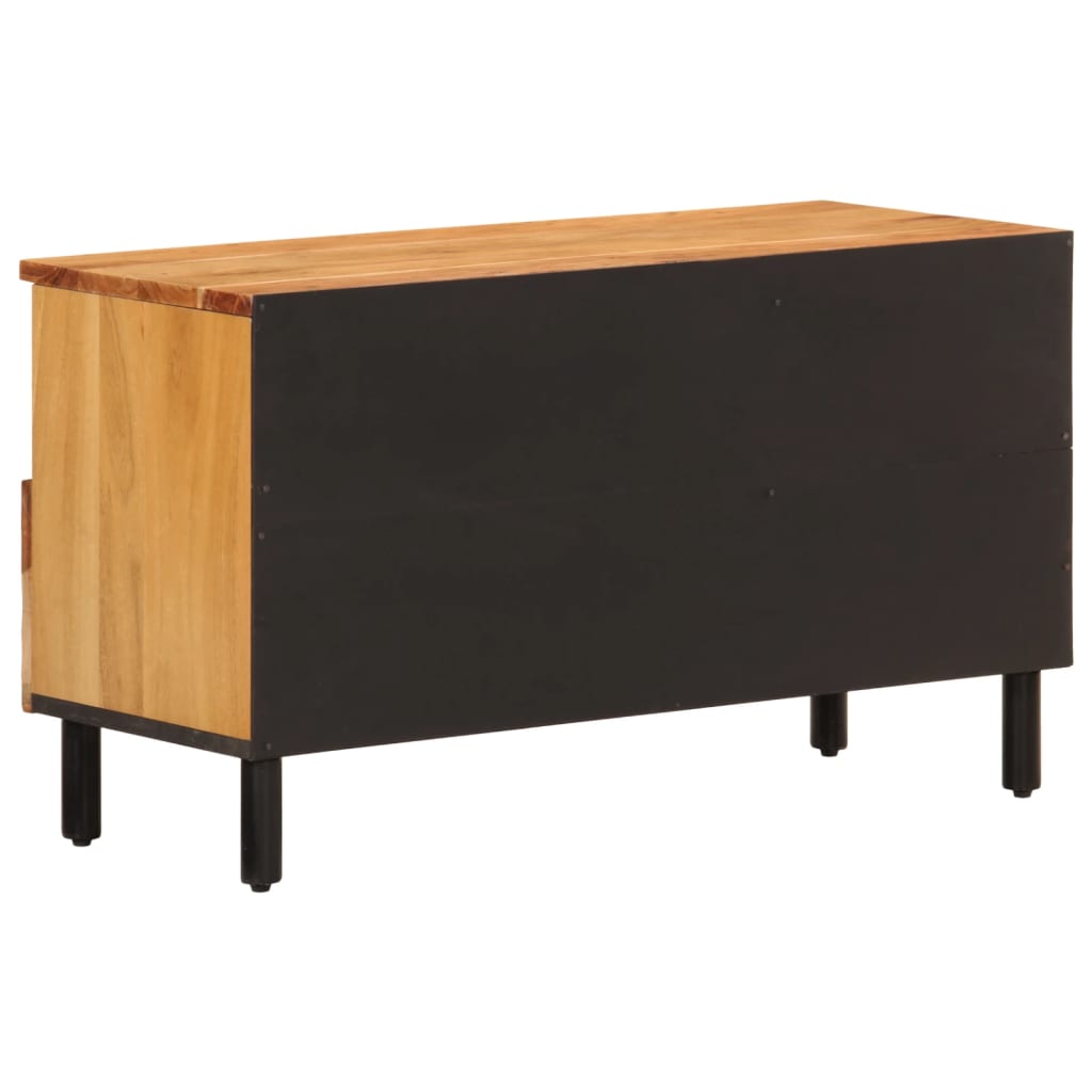 Mobile Porta TV 80x33x46 cm in Legno Massello di Acacia