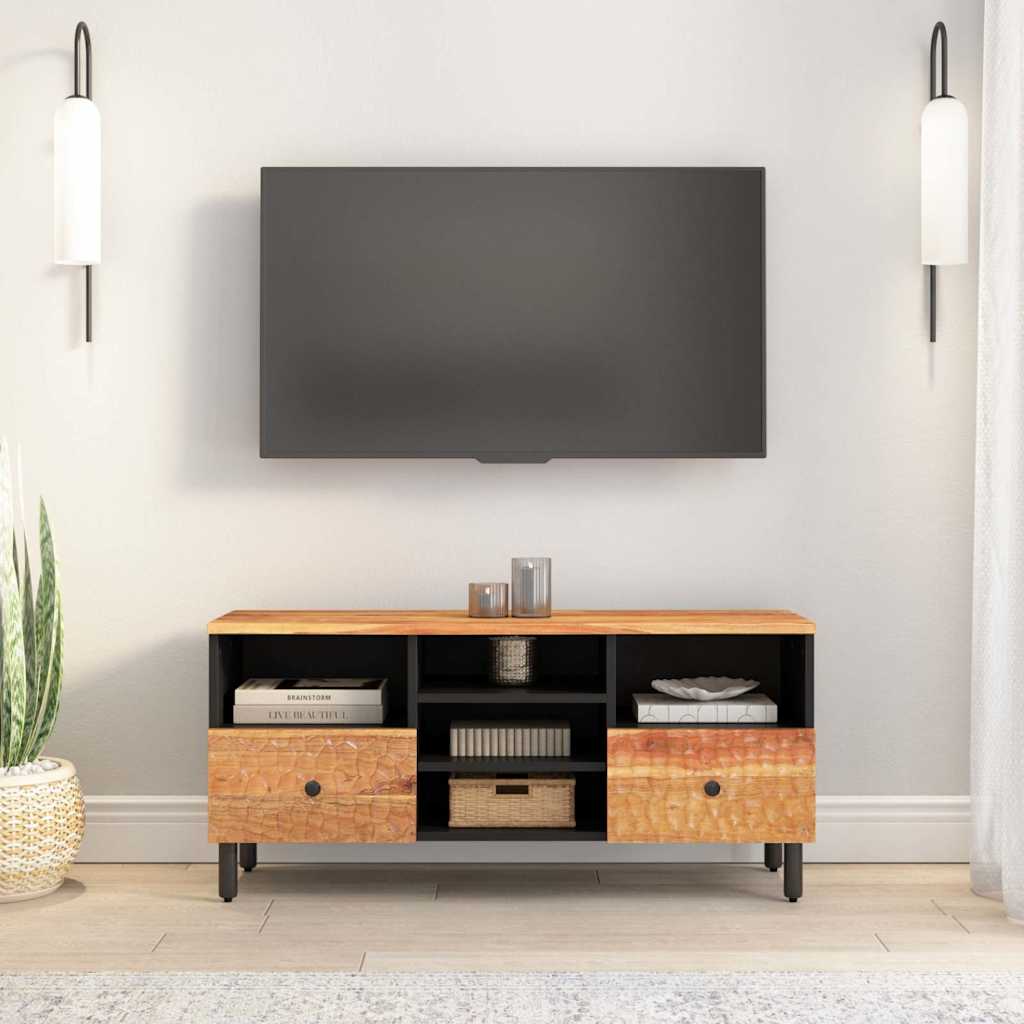 Mobile Porta TV 100x33x46 cm in Legno Massello di Acacia