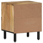 Comodini 2pz 40x33x46 cm in Legno Massello di Mango