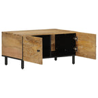 Tavolino da Salotto 80x50x40 cm Legno Massello di Mango