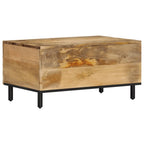 Tavolino da Salotto 80x50x40 cm Legno Massello di Mango