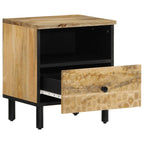 Comodino 40x33x46 cm in Legno Massello di Mango