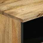 Comodino 40x33x46 cm in Legno Massello di Mango