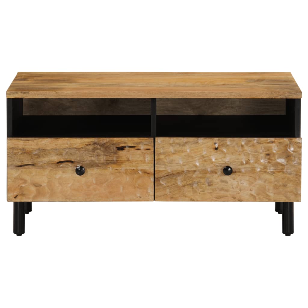 Tavolino da Salotto 80x54x40 cm in Legno Massello di Mango