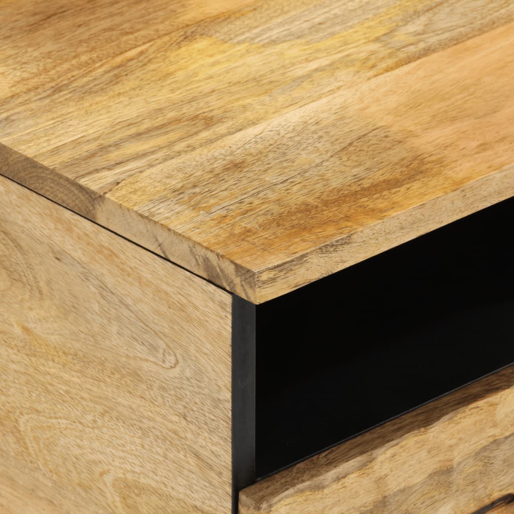 Tavolino da Salotto 80x54x40 cm in Legno Massello di Mango