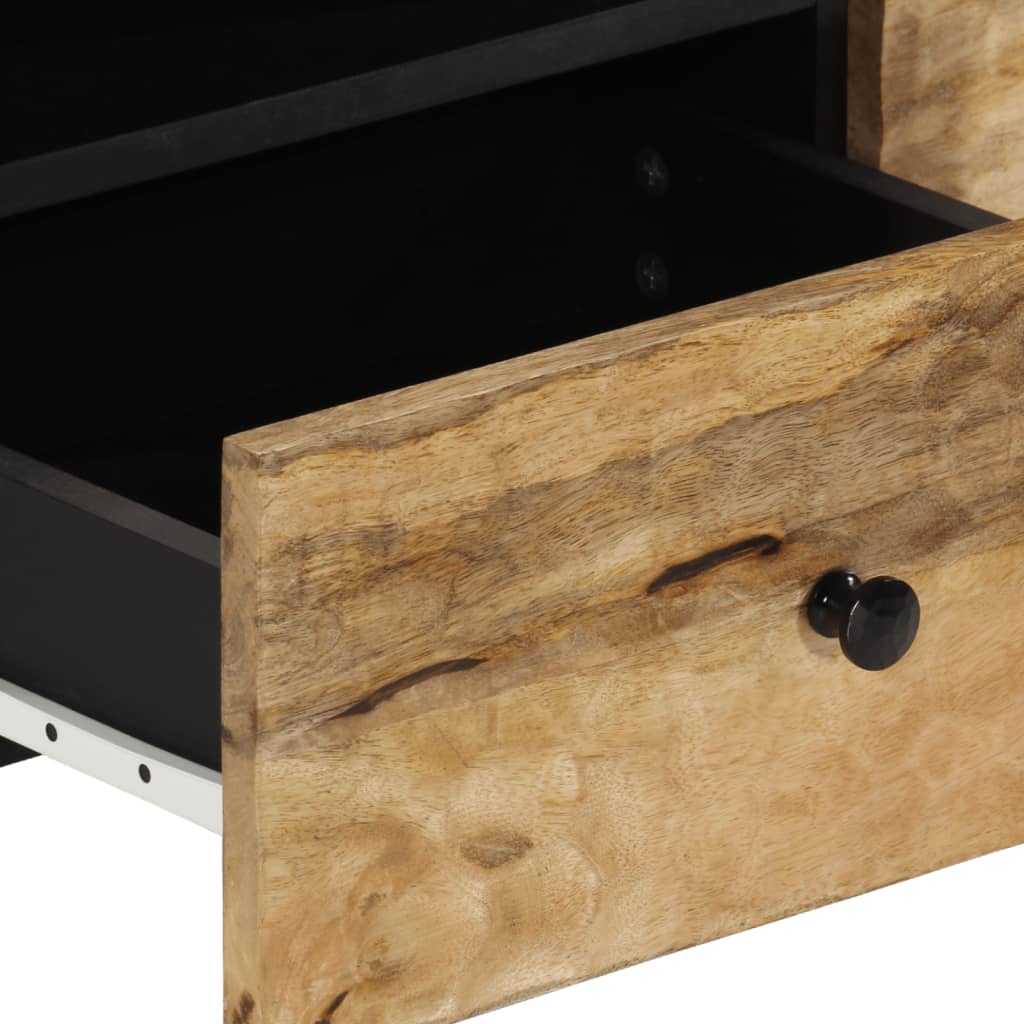 Tavolino da Salotto 80x54x40 cm in Legno Massello di Mango