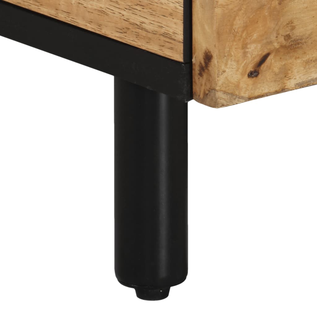 Tavolino da Salotto 80x54x40 cm in Legno Massello di Mango