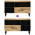 Mobile Porta TV 80x33x46 cm in Legno Massello di Mango