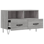 Mobile Porta TV Grigio Sonoma 80x36x50 cm in Legno Multistrato