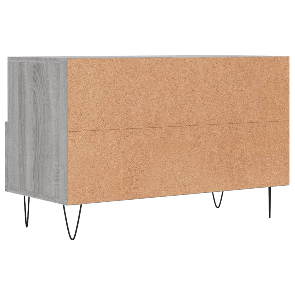 Mobile Porta TV Grigio Sonoma 80x36x50 cm in Legno Multistrato