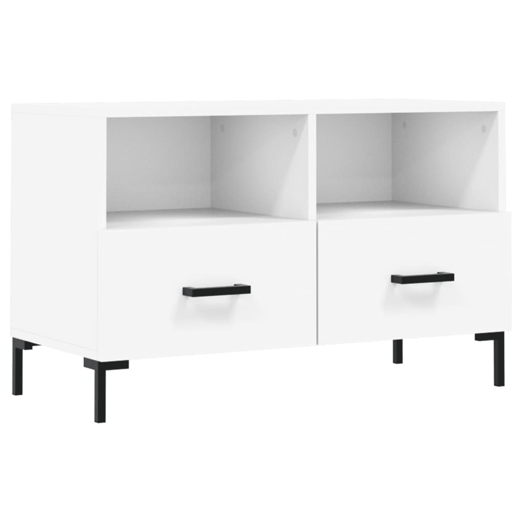 Mobile Porta TV Bianco 80x36x50 cm in Legno Multistrato
