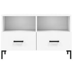 Mobile Porta TV Bianco 80x36x50 cm in Legno Multistrato