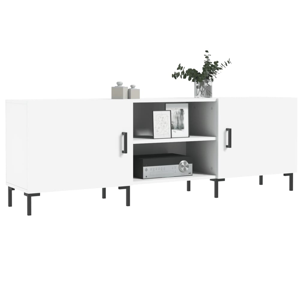 Mobile Porta TV Bianco 150x30x50 cm in Legno Multistrato