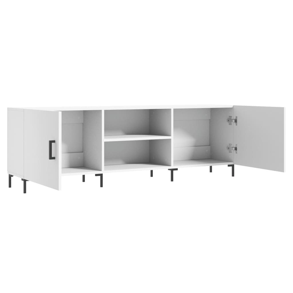 Mobile Porta TV Bianco 150x30x50 cm in Legno Multistrato