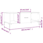 Tavolino da Salotto Rovere Sonoma 102x50x40cm Legno Multistrato