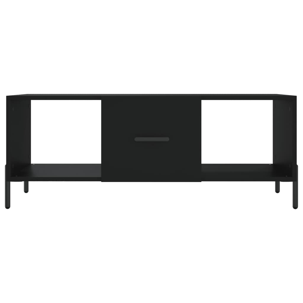 Tavolino da Salotto Nero 102x50x40 cm in Legno Multistrato
