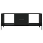 Tavolino da Salotto Nero 102x50x40 cm in Legno Multistrato