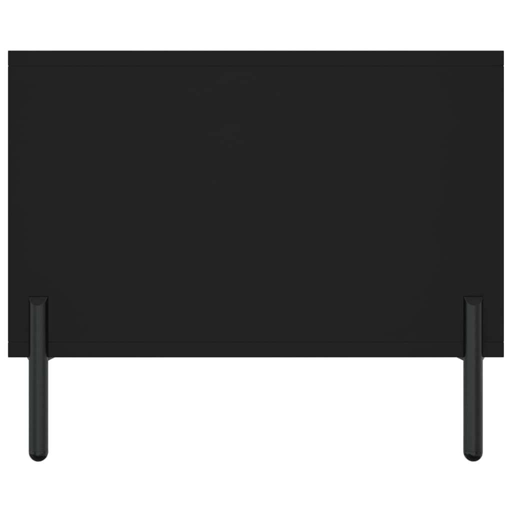 Tavolino da Salotto Nero 102x50x40 cm in Legno Multistrato