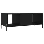Tavolino da Salotto Nero 102x50x40 cm in Legno Multistrato