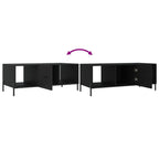 Tavolino da Salotto Nero 102x50x40 cm in Legno Multistrato