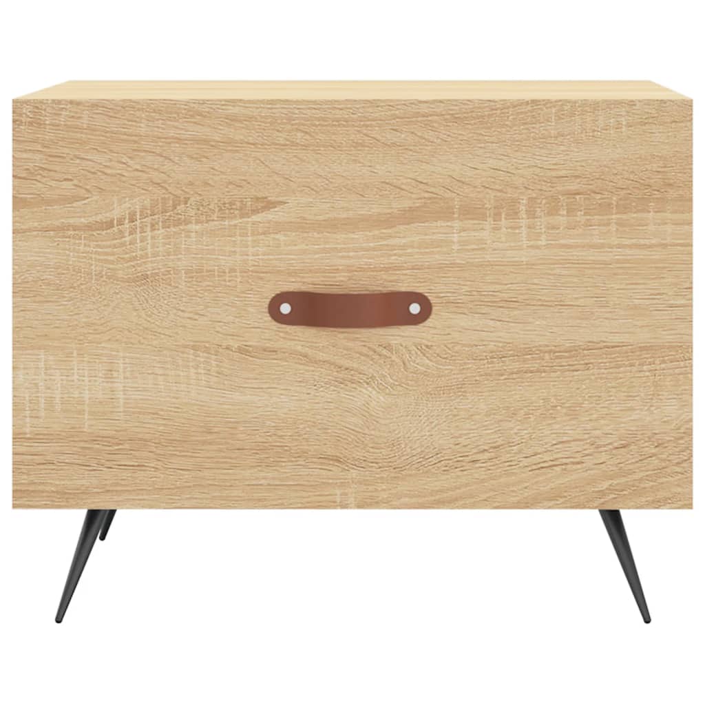 Tavolini Salotto 2pz Rovere Sonoma 50x50x40cm Legno Multistrato