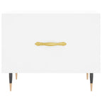 Tavolini da Salotto 2 pz Bianchi 50x50x40 cm Legno Multistrato