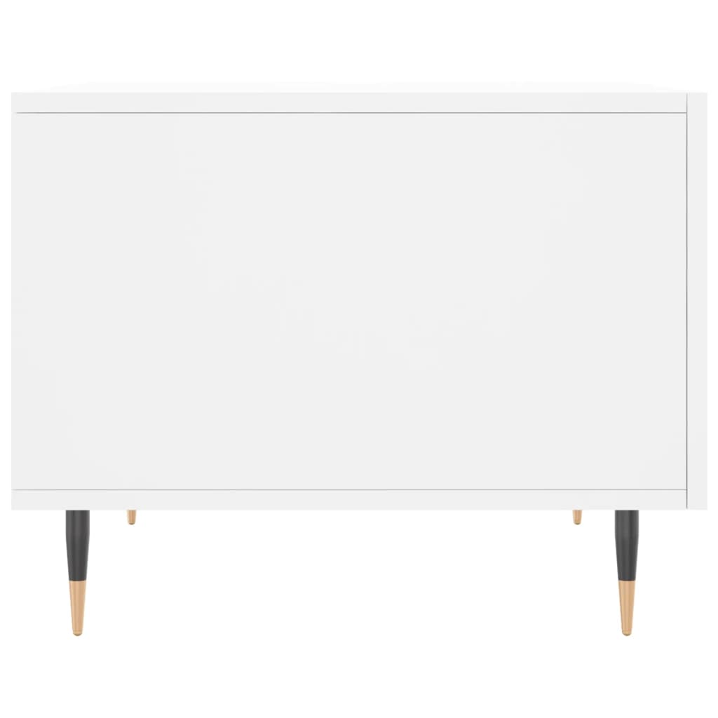 Tavolini da Salotto 2 pz Bianchi 50x50x40 cm Legno Multistrato