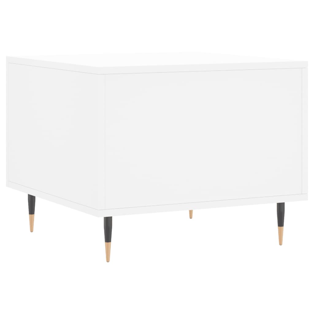 Tavolini da Salotto 2 pz Bianchi 50x50x40 cm Legno Multistrato