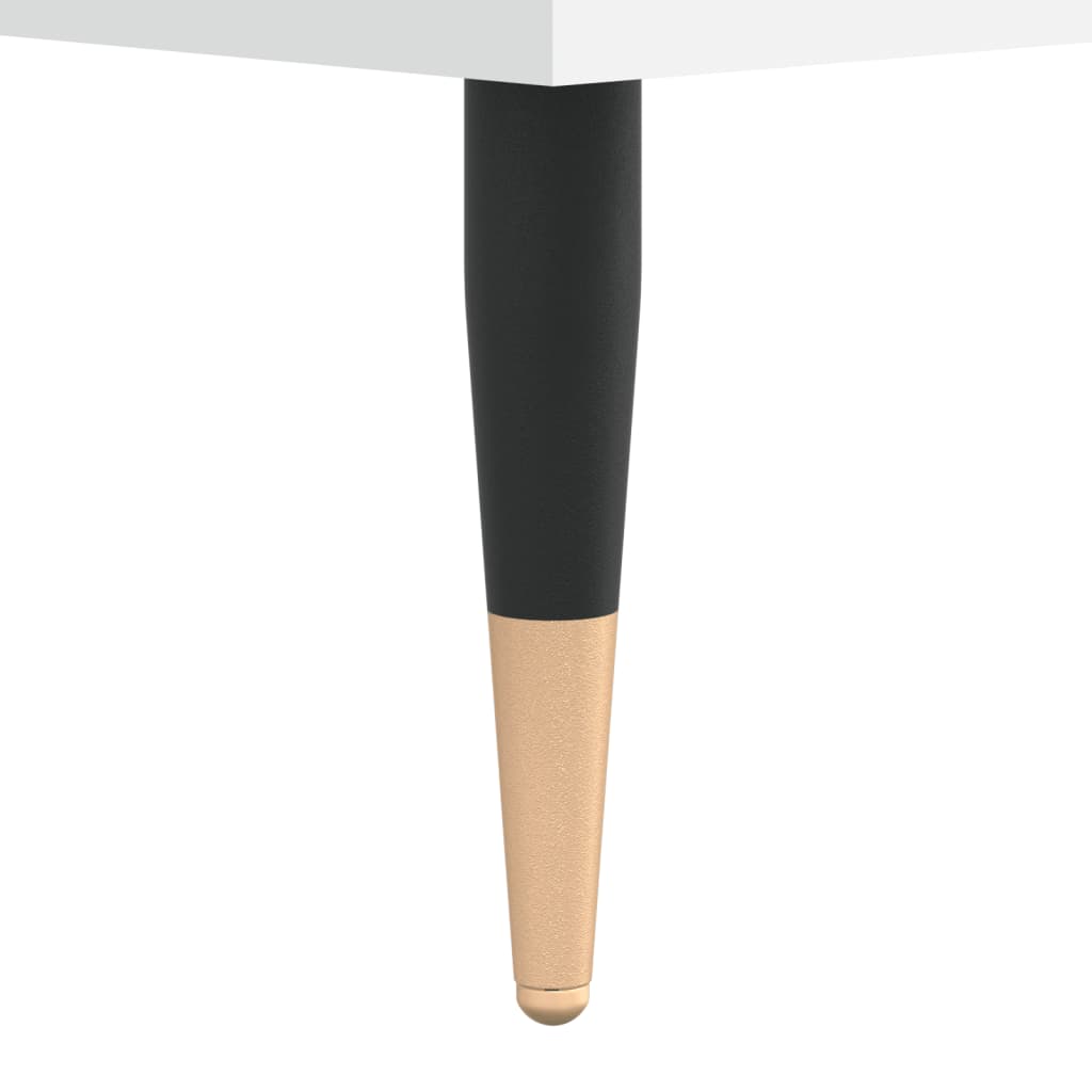 Tavolini da Salotto 2 pz Bianchi 50x50x40 cm Legno Multistrato